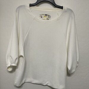 Maeve off white knit top - relaxed fit - Size Medium - Anthropologie